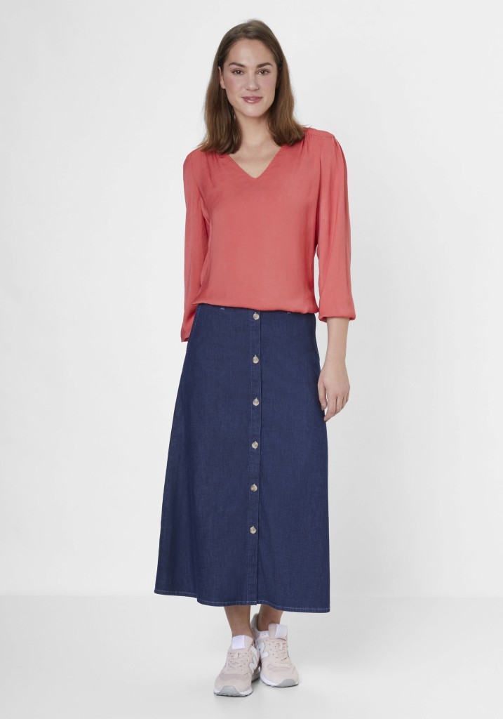 Paddocks Denim Skirt Light Denim normale Passform - dark stone