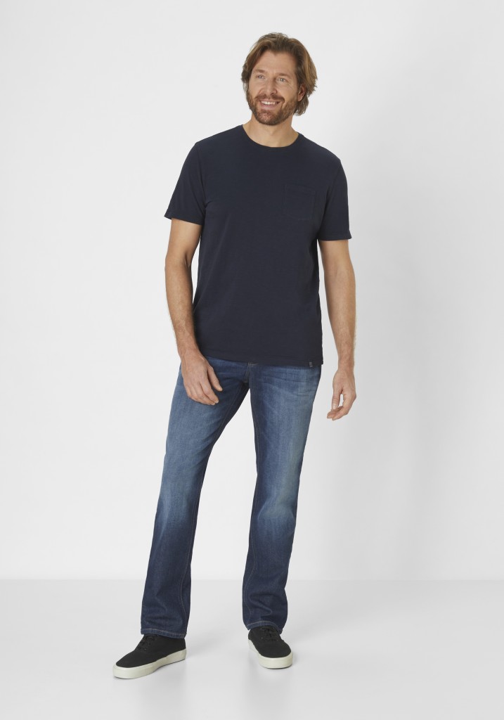 Paddocks Short sleeve roundneck shirt normale Passform - dark navy