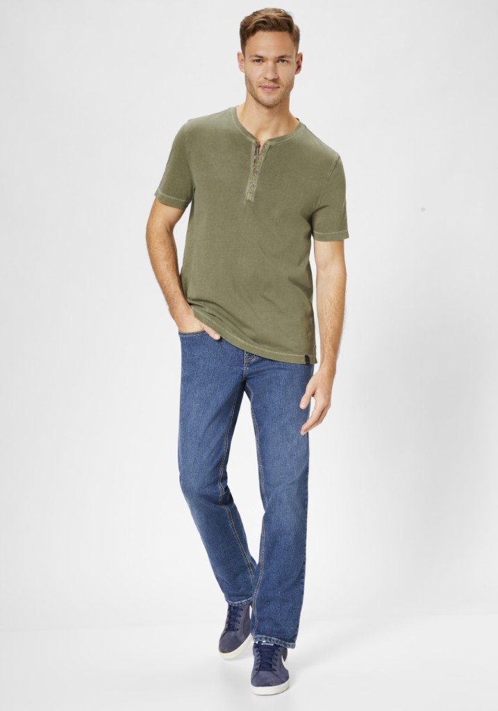 Paddocks Henley single jersey normale Passform - dusty olive